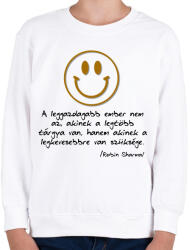 printfashion a leggazdagabb ember - Gyerek pulóver - Fehér (1931203)