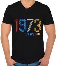 printfashion 1973 - Férfi V-nyakú póló - Fekete (11929365)