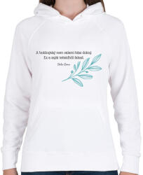 printfashion Dalai Láma - 2 - Női kapucnis pulóver - Fehér (13873007)