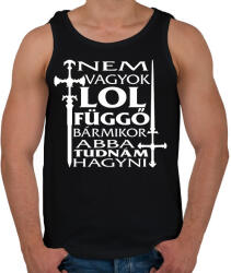 printfashion Nem vagyok LOL függő, bármikor abba tudnám hagyni - Férfi atléta - Fekete (16524312)