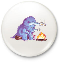 printfashion Sütögető triceratopsz - Kitűző, hűtőmágnes - Fehér (16051691)