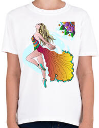 printfashion Táncosnő - Gyerek póló - Fehér (14671999)