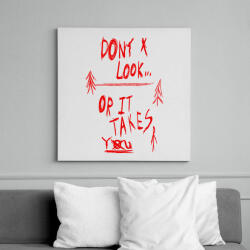 printfashion ijesztő felirat - Vászonkép - Fehér (6625633)