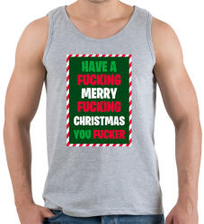 printfashion Have a Fcking Merry Fcking Christmas - Férfi atléta - Sport szürke (2069233)