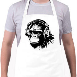 printfashion DJ Monkey - Kötény - Fehér (14840746)