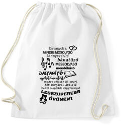 printfashion Legszuperebb Óvónéni - Sportzsák, Tornazsák - Fehér (16425466)