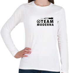 printfashion Team Moderna - Női hosszú ujjú póló - Fehér (4889909)