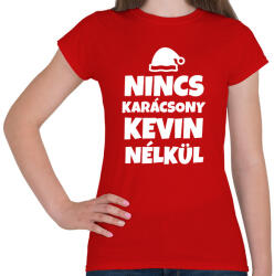 printfashion NINCS KARÁCSONY KEVIN NÉLKÜL - Női póló - Piros (10933981)