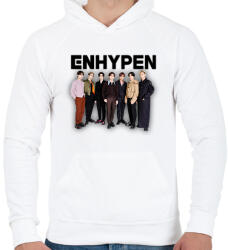 printfashion ENHYPEN KPOP - Férfi kapucnis pulóver - Fehér (16591498)