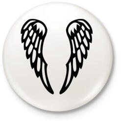 printfashion Szárnyak - Kitűző, hűtőmágnes - Fehér (3082301)