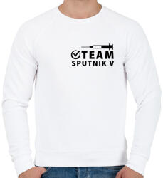 printfashion Team Sputnik V - Férfi pulóver - Fehér (4888756)