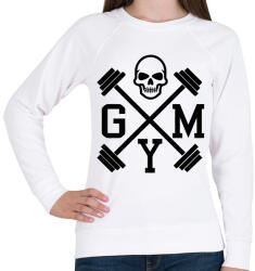 printfashion Gym - koponyával - Női pulóver - Fehér (16175277)