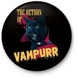 printfashion Vampurr - Kitűző, hűtőmágnes - Fekete (7854465)