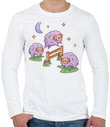 printfashion Bárányok - Férfi hosszú ujjú póló - Fehér (13023248)