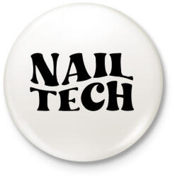 printfashion Nail Tech - Kitűző, hűtőmágnes - Fehér (10978933)