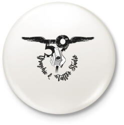 printfashion tattoologo - Kitűző, hűtőmágnes - Fehér (3076074)