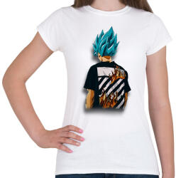 printfashion Drip Goku minta (Dragon Ball) - Női póló - Fehér (11876088)