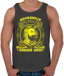 printfashion Rockabilly borbély - Férfi atléta - Sötétszürke (194388)