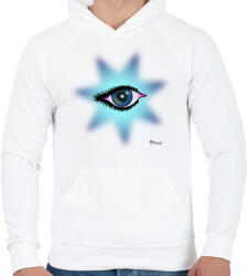 printfashion Csillagszem - Férfi kapucnis pulóver - Fehér (454313)
