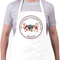 printfashion Nem volt könnyű, de legalább nehéz volt - Kötény - Fehér (6341653)