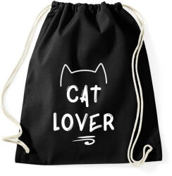 printfashion Cat Lover - Sportzsák, Tornazsák - Fekete (985656)