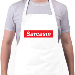 printfashion Sarcasm - Szarkazmus - Kötény - Fehér (7046866)