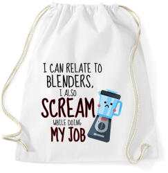 printfashion I can relate to blenders - Sportzsák, Tornazsák - Fehér (7074237)