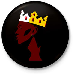 printfashion King Jordan - Kitűző, hűtőmágnes - Fekete (3261814)