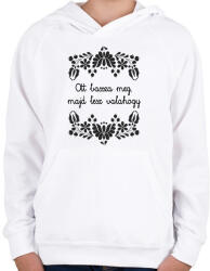 printfashion Ott bassza meg, majd lesz valahogy - Gyerek kapucnis pulóver - Fehér (16382726)