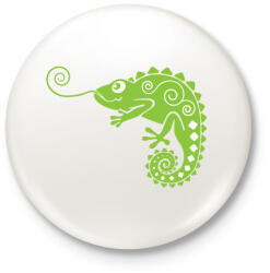 printfashion Kaméleon - Kitűző, hűtőmágnes - Fehér (3078083)