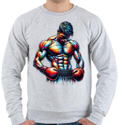 printfashion Harcos - Férfi pulóver - Sport szürke (15352005)