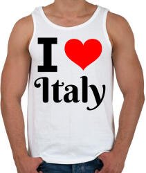 printfashion I love Italy - Férfi atléta - Fehér (10546926)