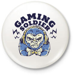printfashion Gaming soldier - Kitűző, hűtőmágnes - Fehér (11069238)