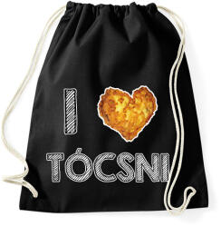printfashion I love tócsni - Sportzsák, Tornazsák - Fekete (8698337)