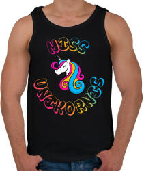 printfashion Miss Unikornis - Férfi atléta - Fekete (2625390)