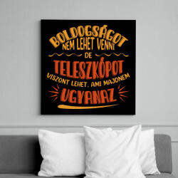 printfashion Boldogság - Teleszkóp - Vászonkép - Fekete (9727850)