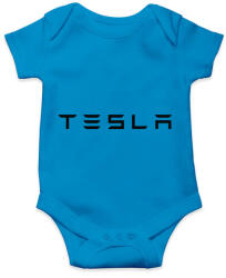 printfashion TESLA felirat - Baba Body - Azúrkék (5362726)