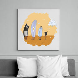 printfashion Tárhely evolúció - Vászonkép - Fehér (6640010)