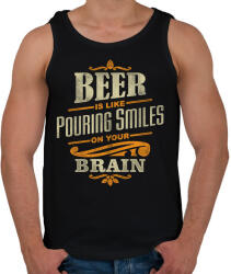 printfashion Beer Smiles - Férfi atléta - Fekete (1061481)