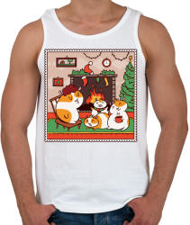 printfashion Tengerimalac karácsony - Férfi atléta - Fehér (5638463)