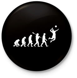 printfashion Röplabda evolúció - Kitűző, hűtőmágnes - Fekete (14007484)