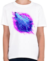 printfashion Neon farkas - Gyerek póló - Fehér (11905015)