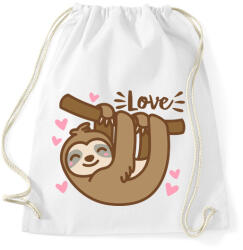 printfashion Szerelmes lajhár - Sportzsák, Tornazsák - Fehér (1199823)