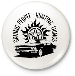 printfashion odaát - Kitűző, hűtőmágnes - Fehér (14575183)