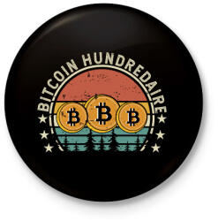 printfashion BITCOIN 4 EVER 65 - Kitűző, hűtőmágnes - Fekete (6203456)