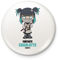 printfashion Charlotte - Fortnite Season 8 - Kitűző, hűtőmágnes - Fehér (5579968)