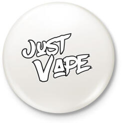printfashion Just Vape - Kitűző, hűtőmágnes - Fehér (3082737)