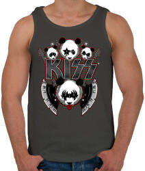 printfashion KISS - Férfi atléta - Sötétszürke (194247)