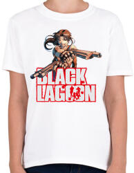 printfashion Black Lagoon - Gyerek póló - Fehér (2859800)