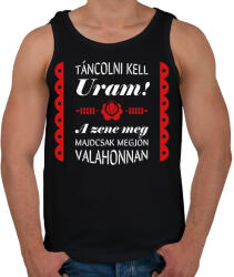 printfashion Táncolni kell Uram! - Férfi atléta - Fekete (7417977)